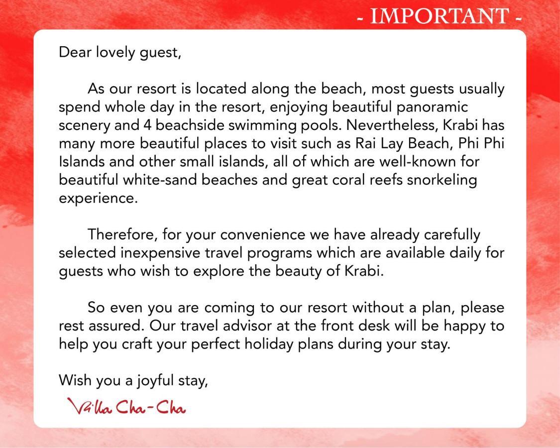 Villa Cha-Cha Krabi Beachfront Resort Ao Nam Mao Εξωτερικό φωτογραφία